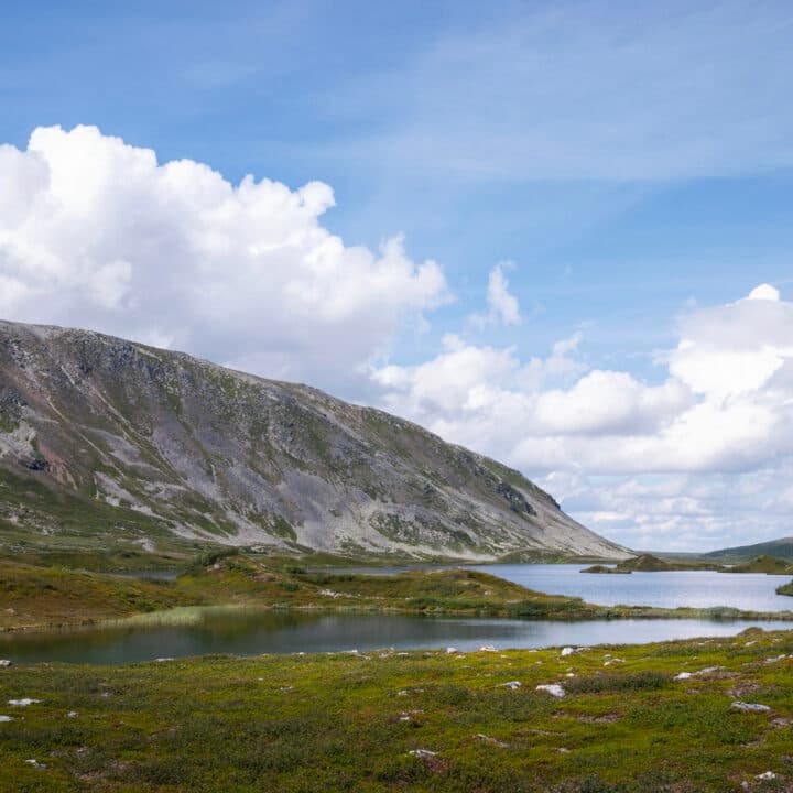 Dörrjsjöarna i Oviksfjällen, med Hundshögen i bakgrunden